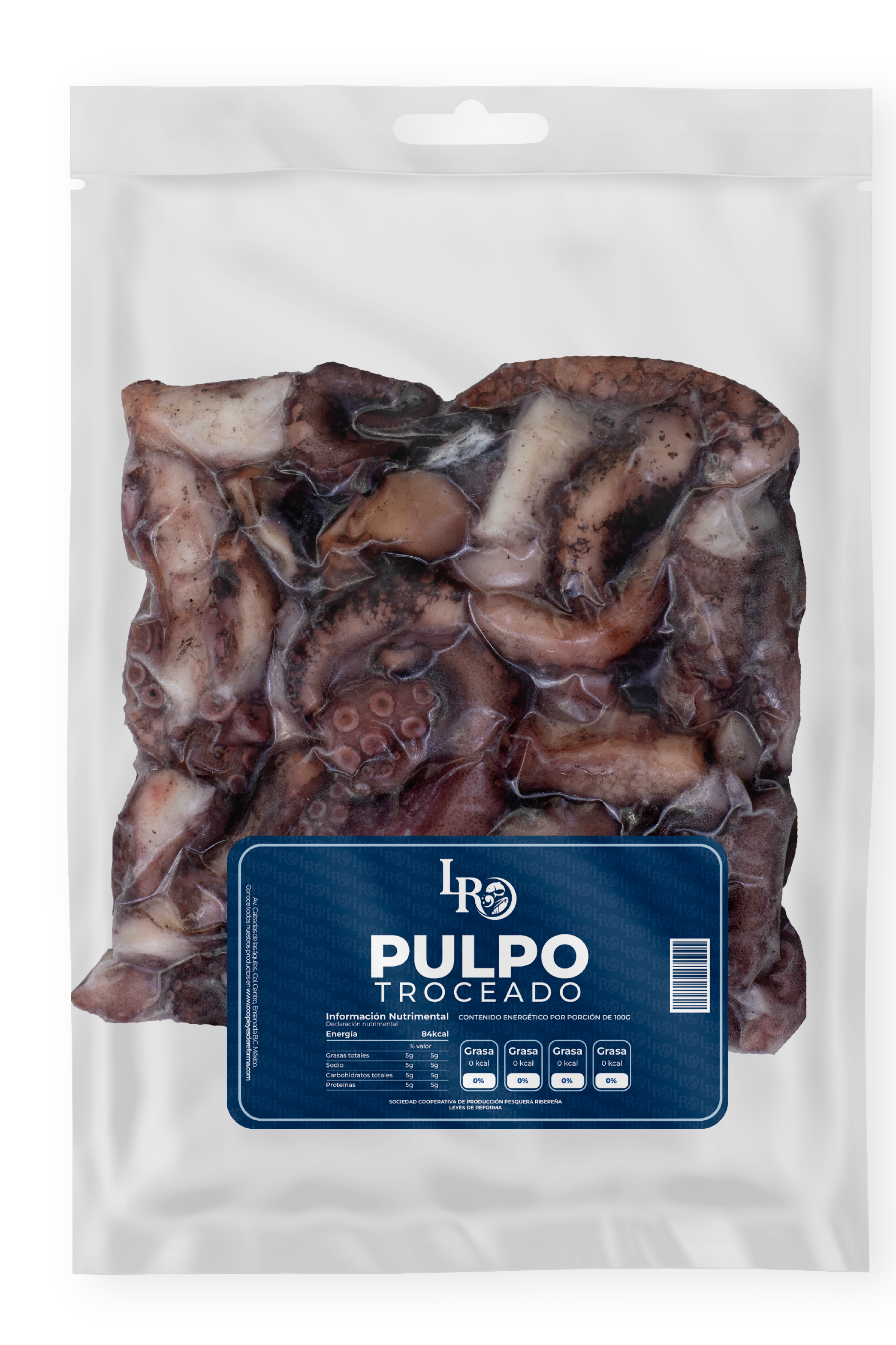 Pulpo de dos manchas – Troceado